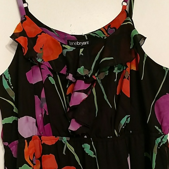 Lane Bryant Black floral maxi dress - ALTERED